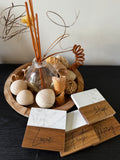 Personalized Acacia & Marble Coasters