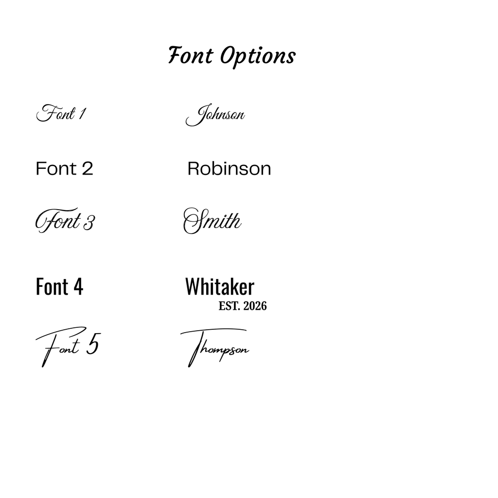 Comparison of different font styles on a white background